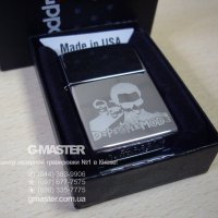 Гравировка Depeche Mode на зажигалке